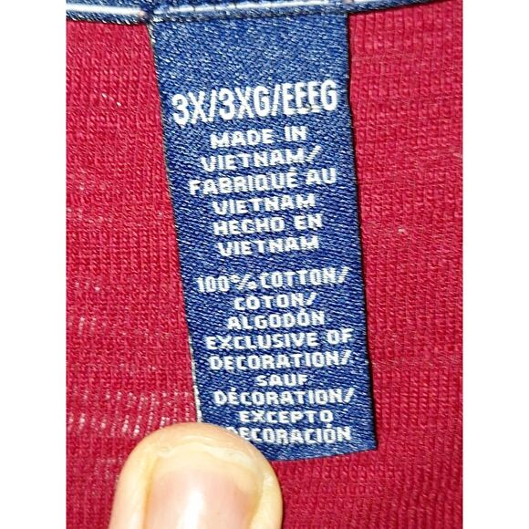 A Chaps Women's Plus Sized Lace Front Shirt Western Ranch Casual Rodeo 3X - Picture 4 of 10